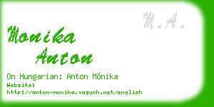 monika anton business card